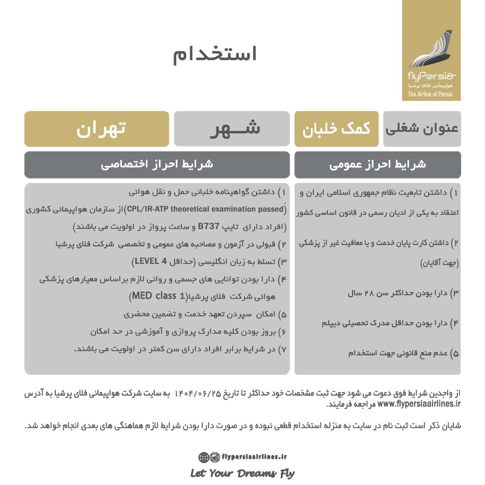 استخدام کمک خلبان